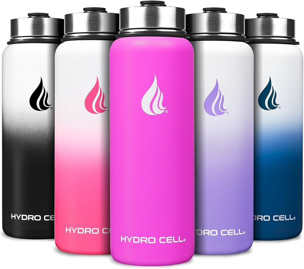 HYDRO CELL Stainless Steel Insulated Water Bottle with Straw - For Cold & Hot Drinks - Metal Vacu... | Amazon (US)
