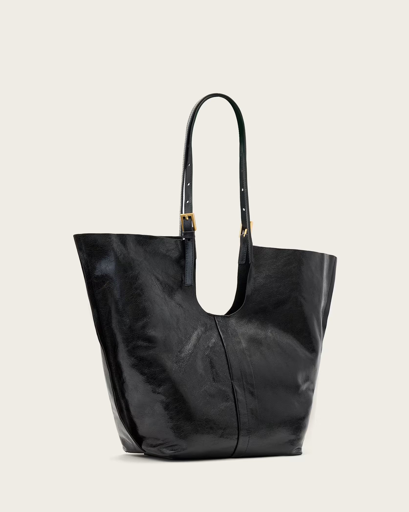 Ara Leather Tote Bag Black | ALLSAINTS US | AllSaints US