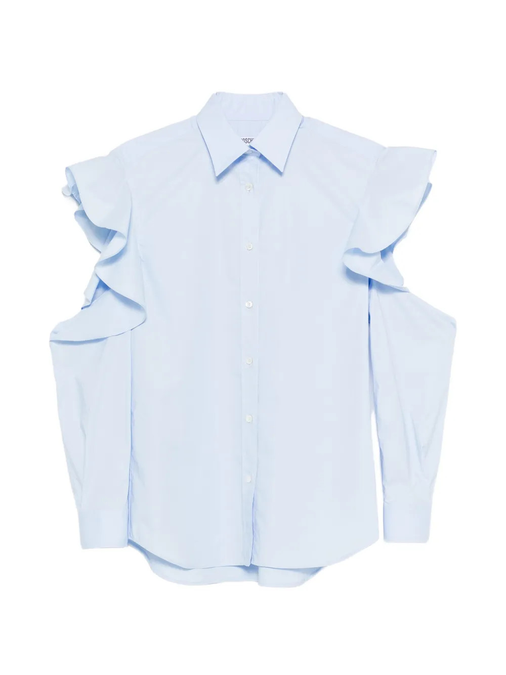 ruffled cold-shoulder top | Farfetch Global