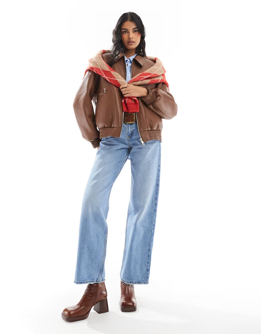 Levi's loose low waisted jeans in light blue | ASOS (Global)