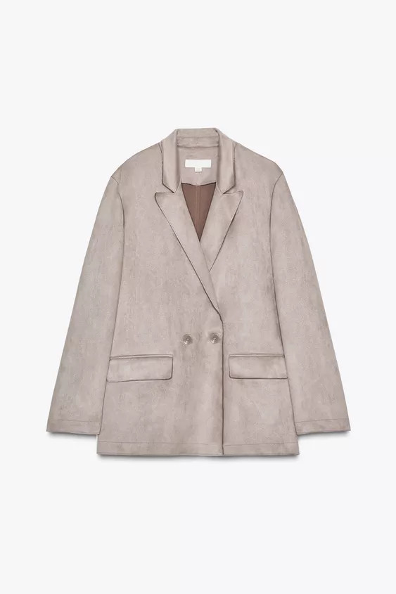 FAUX SUEDE BLAZER | Zara Canada