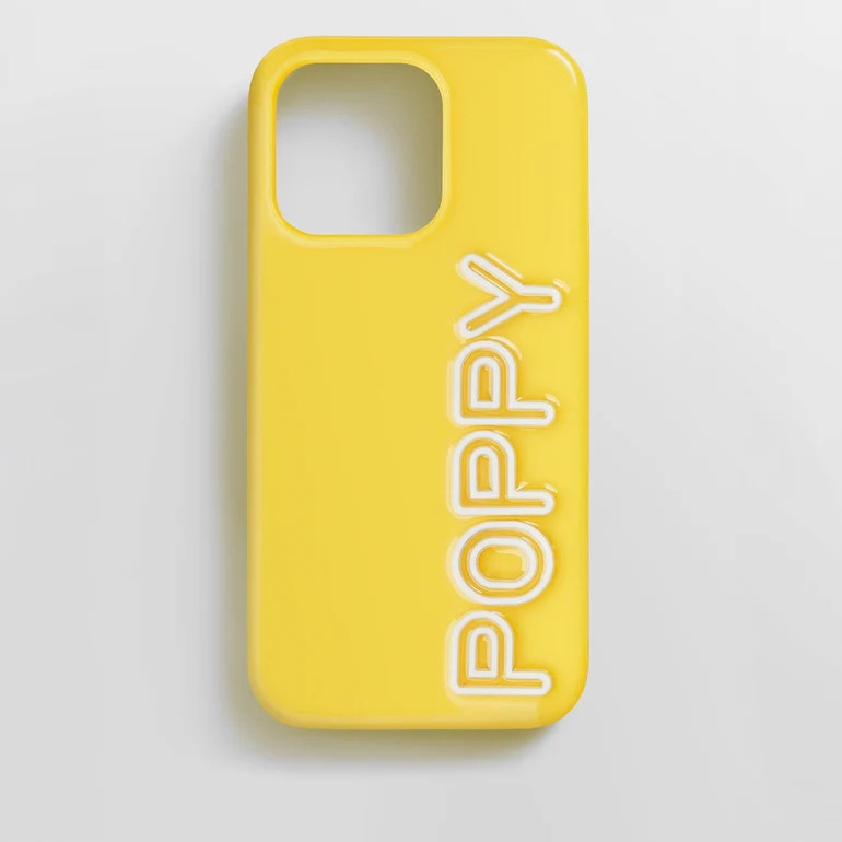 Fine Line Custom iPhone Case - Yellow/White | BaubleBar