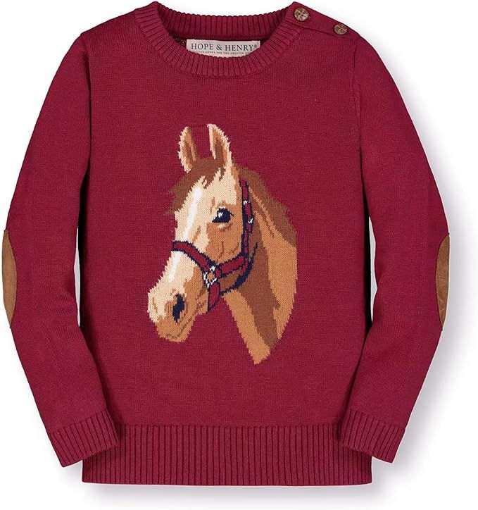 Hope & Henry Girls' Intarsia Horse Sweater | Amazon (US)