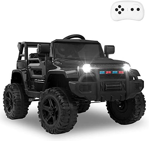 JOYMOR Ride on Truck with Remote Control, 4 Wheels 12V Battery Powered Kids Car, with LED Headlig... | Amazon (US)