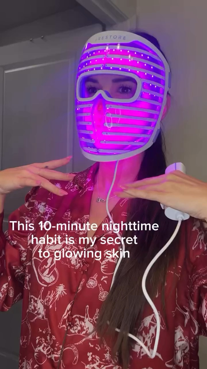 My nighttime skincare ritual for glowing, healthy skin ✨
Red light therapy has become my favorite step for collagen and skin repair (Jared’s favorite as well lol) This hands free step only takes 10 minutes, 3-5 times a week to lift, smooth, and boost your skin!

Consistency is everything when it comes to skincare🌙 Linking all products on my LTK and ShopMy in bio 

@revisionskincare brightening facial wash
@olehenriksen dark spot toner
@keyssoulcare peptide serum 
@skinbetter intensive treatment Lines 
@elemis eye recovery cream 
@irestore.skin Illumina Face Mask 

#skincareroutine #nighttimeroutine #redlighttherapy #glowingskin #beautyreels