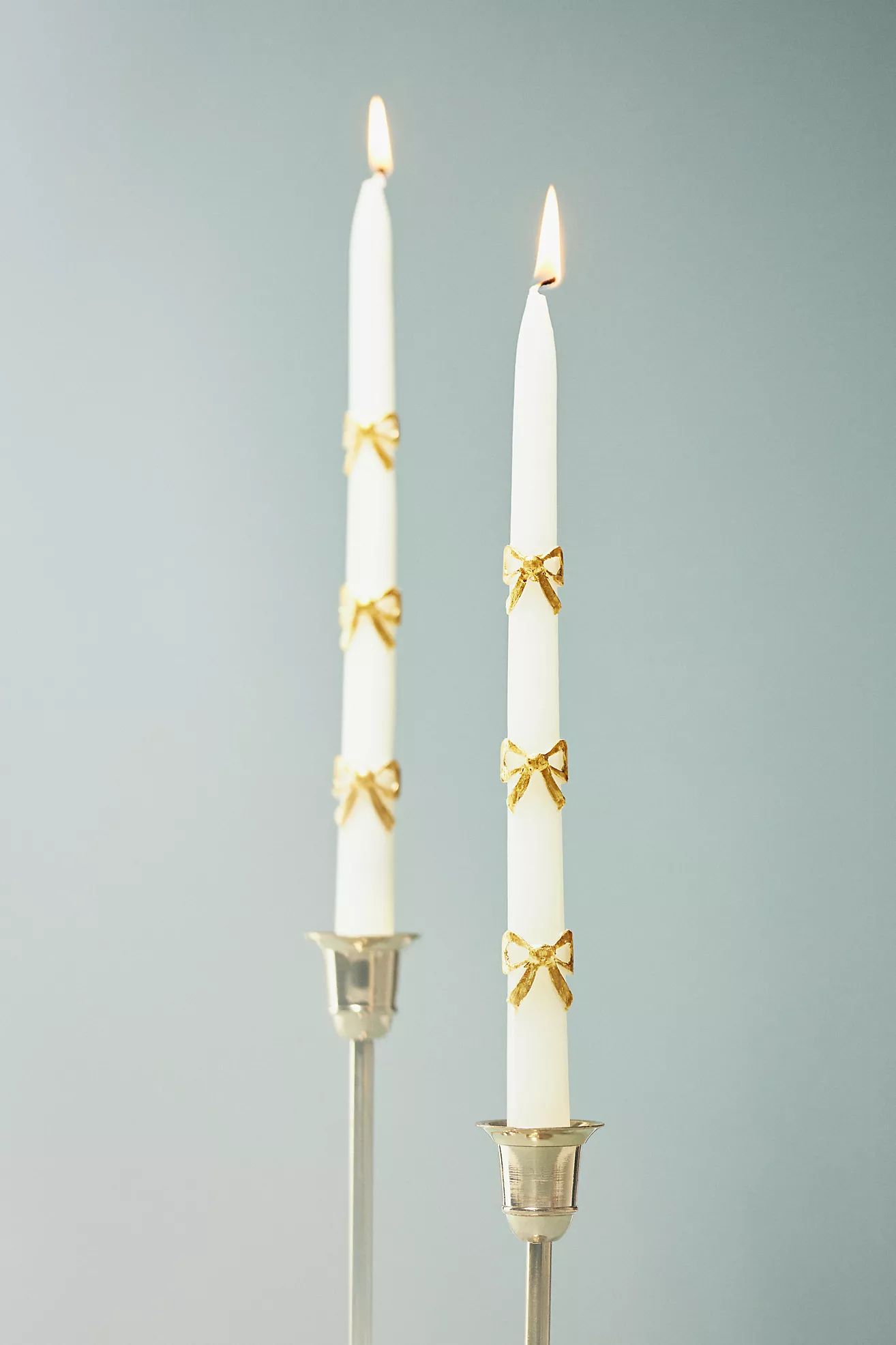 Meri Meri Gold Bow Taper Candles, Set of 2 | Anthropologie (US)