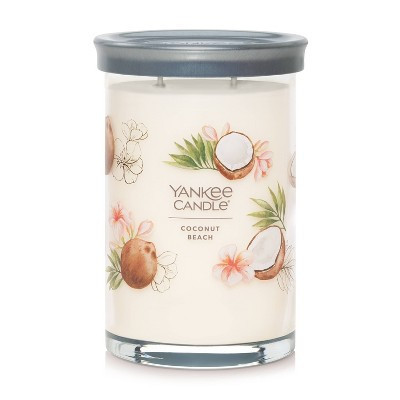 20oz Signature Large Tumbler Candle Coconut Beach - Yankee Candle: Soy-Wax Blend, Dual Cotton Wicks, Pineapple & Tahitian Vanilla Scent | Target