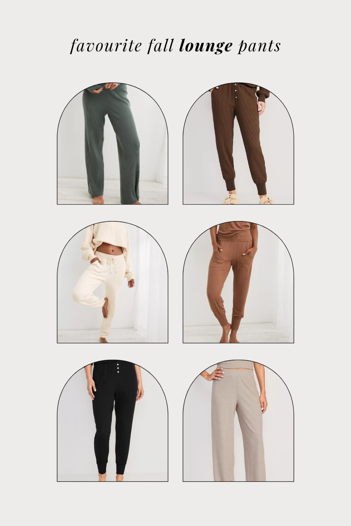 Here’s what you can catch me lounging around in this Fall! 🍂



Cozy joggers, waffle lounge, knit lounge, ribbed pants, aerie, old navy, joggers, Pj pants, pajamas, lounge pants

#LTKfindsunder50 #LTKsalealert #LTKSeasonal