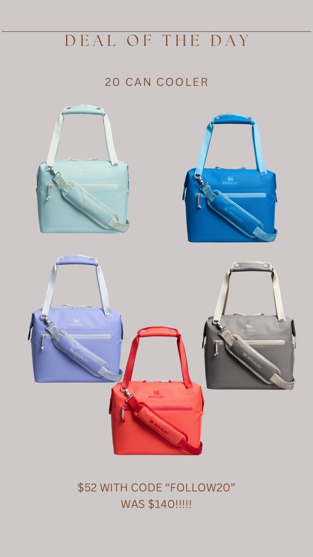 🚨🚨🚨🚨🤯🤯🤯 Stanley 20 can cooler almost $100 off with code “follow20” in select colors! 

#LTKSaleAlert #LTKGiftGuide #LTKfitnessgoals