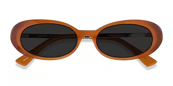 Winona - Oval Beige Frame Sunglasses For Women | EyeBuyDirect | EyeBuyDirect.com