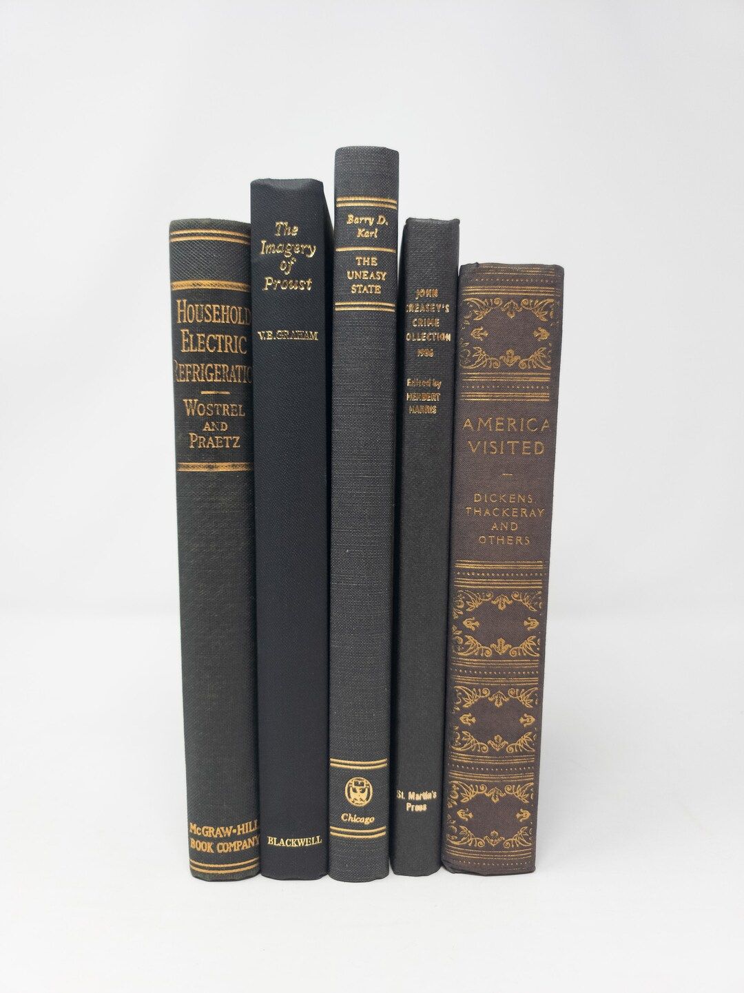 Black Vintage Book Bundle full Set of 5 Actual Set - Etsy | Etsy (US)