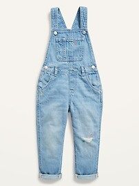 Unisex Slouchy Embroidered Graphic Jean Overalls for Toddler | Old Navy (US)