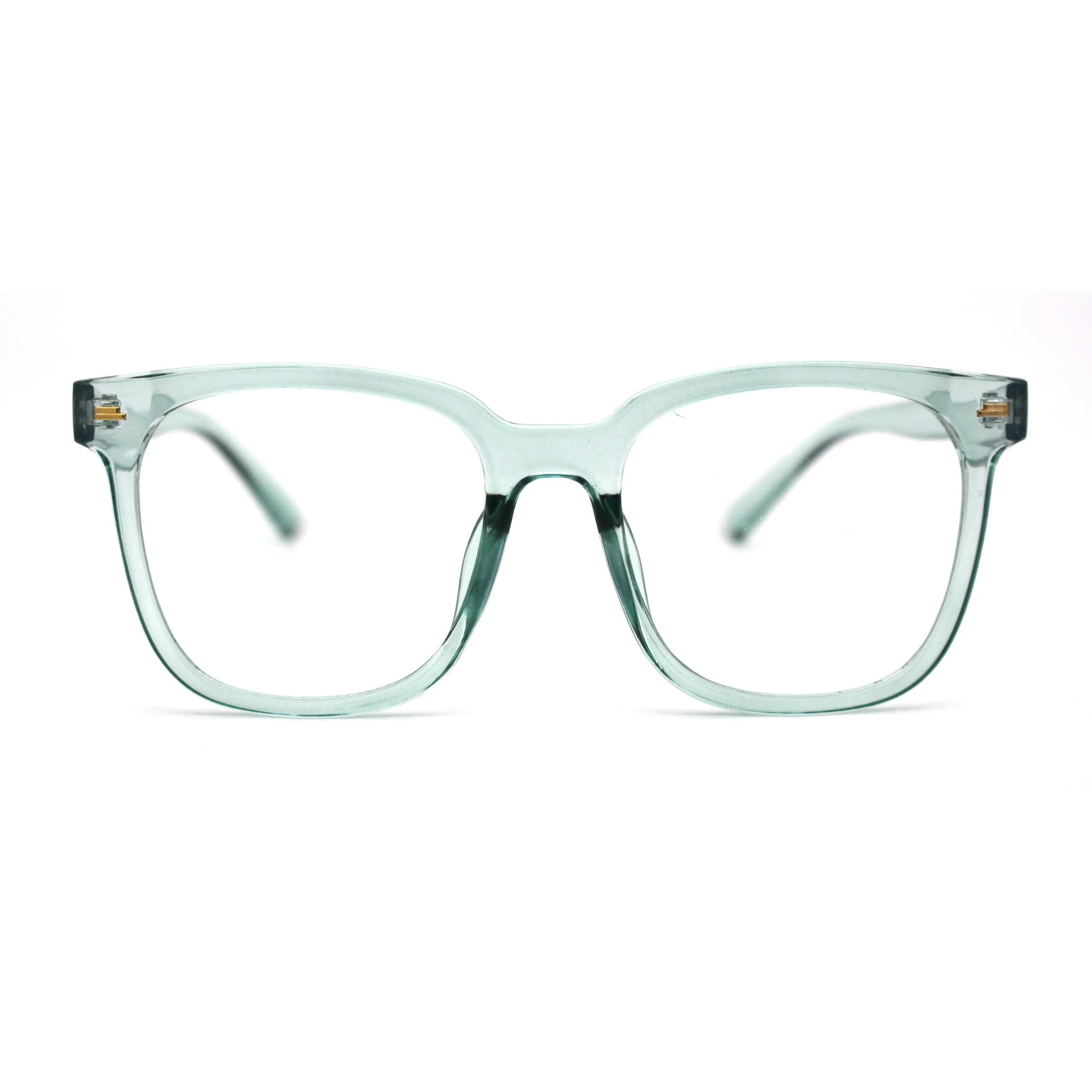 Nerdy Large Horn Rim Rectangular Blue Light Filtering Computer Eyeglasses Green | Walmart (US)