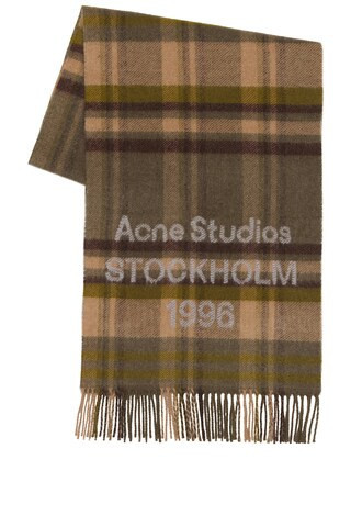 Acne Studios Venus Check 1996 Scarf in Green | FWRD 