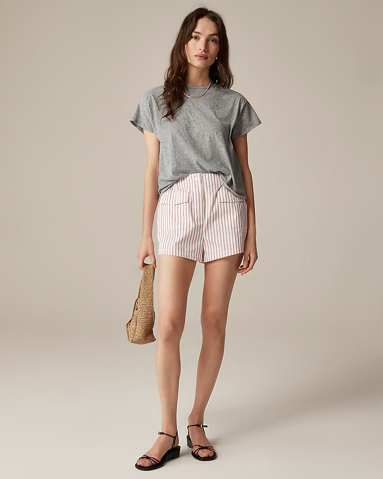 Feather jersey cropped T-shirt | J. Crew US