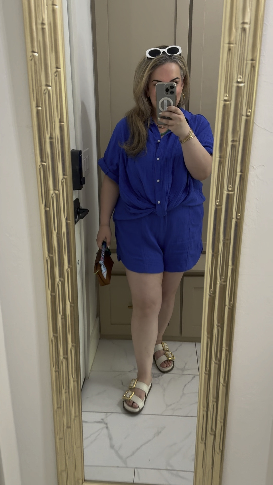 The perfect summer outfit! Matching 2 piece gauze set from Target. Feels so lightweight. It has a built in front tuck. Great as a swimsuit coverup for pool / beach or travel outfit too! 

#LTKSummerSales #LTKMidsize #LTKVideo