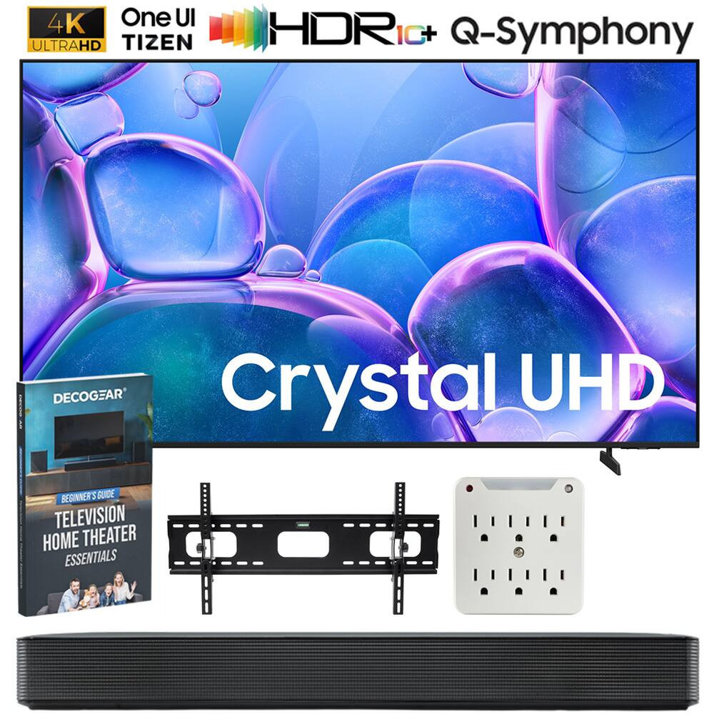 Samsung - 75"" U7900F Series UHD 4K Smart Tizen TV (2025) Bundle w/ LG SKM1 2.0 Channel Compact BT Soundbar +Wall Mount Kit | Best Buy U.S.