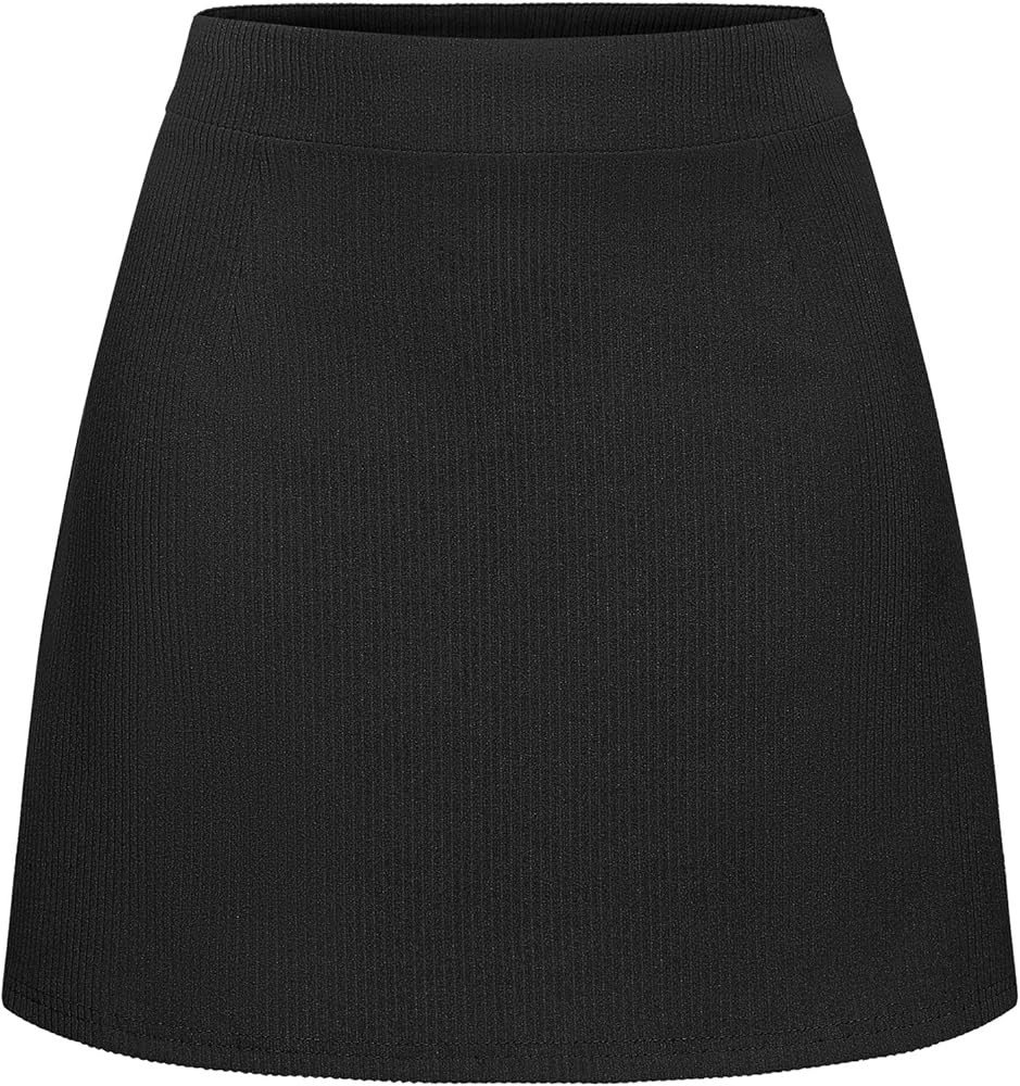 Mini Skirts for Women High Waisted Corduroy A-Line Skirt Basic Casual Fall Winter Pencil Skirts | Amazon (US)