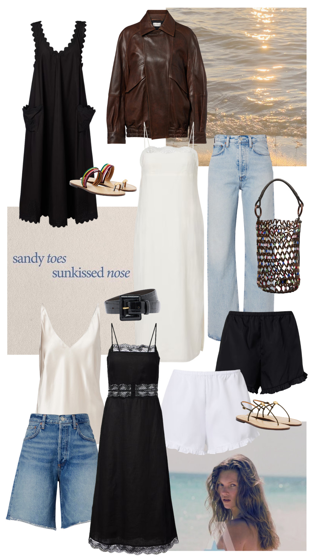 MyTheresa June Edit

| Silk Cami | Blue Jeans | Leather Jacket | Sandals | Woven Bag 

 #LTKuk #LTKsummer #LTKeurope