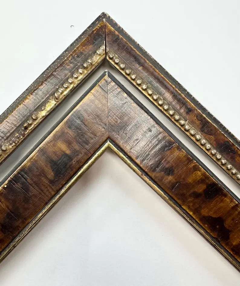 Traditional Brown Tortoise Shell Finish Picture Frames Antique Vintage Distressed Elegant Eclecti... | Etsy (US)