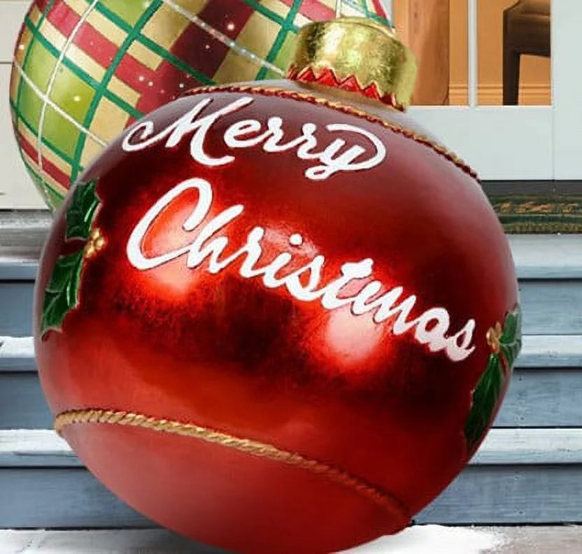 1 pcs 23.62" Extra Large Size Outdoor Christmas Ornaments, Oversized Huge Big Shatterproof Xmas C... | Walmart (US)