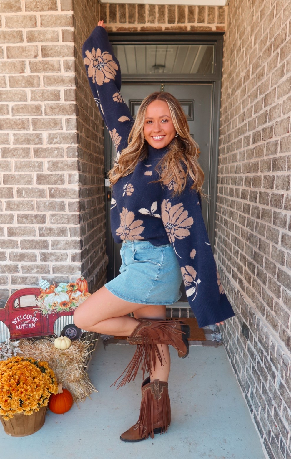 Copy my Thanksgiving fit! 

Sweater is from Hamrick’s but I can’t link that here (called Umgee Floral Pattern Mock)— linking similar! 

#LTKHoliday #LTKootd #LTKSeasonal