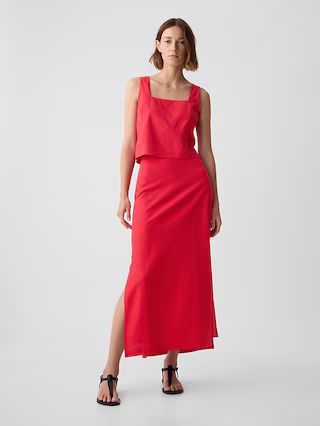 Linen-Blend Maxi Skirt | Gap (US)