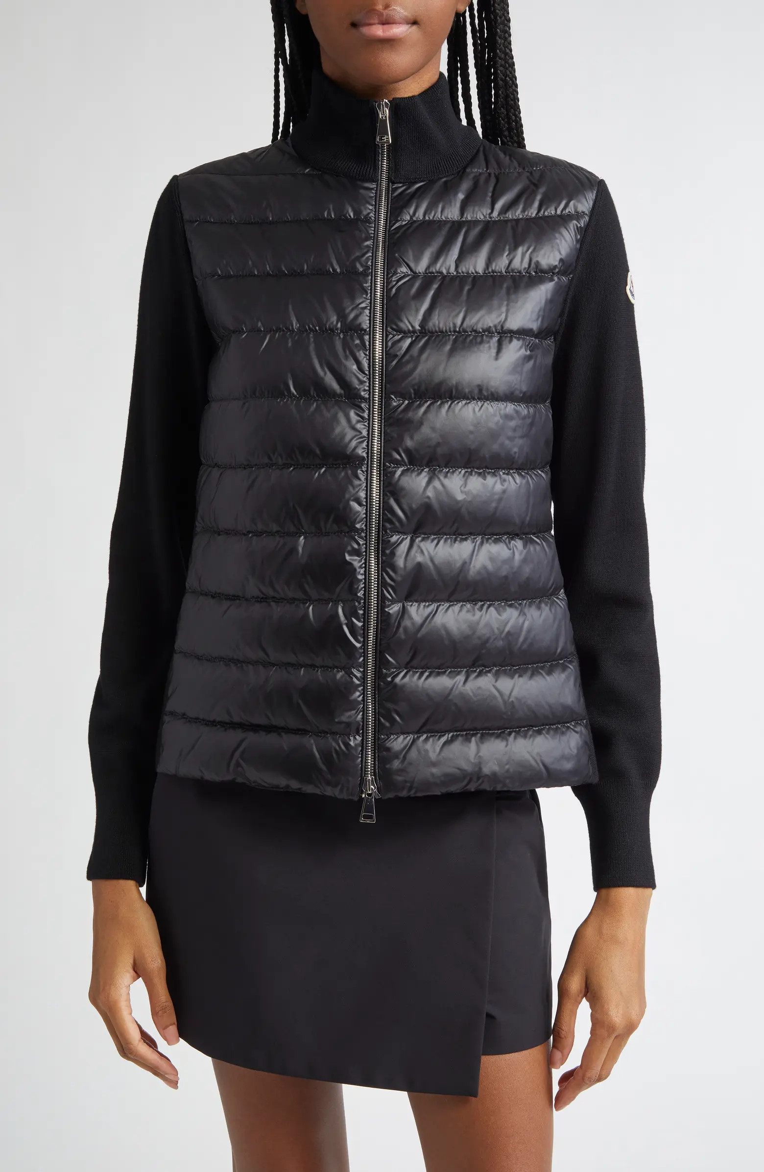 Moncler Wool Knit & Down Cardigan | Nordstrom | Nordstrom
