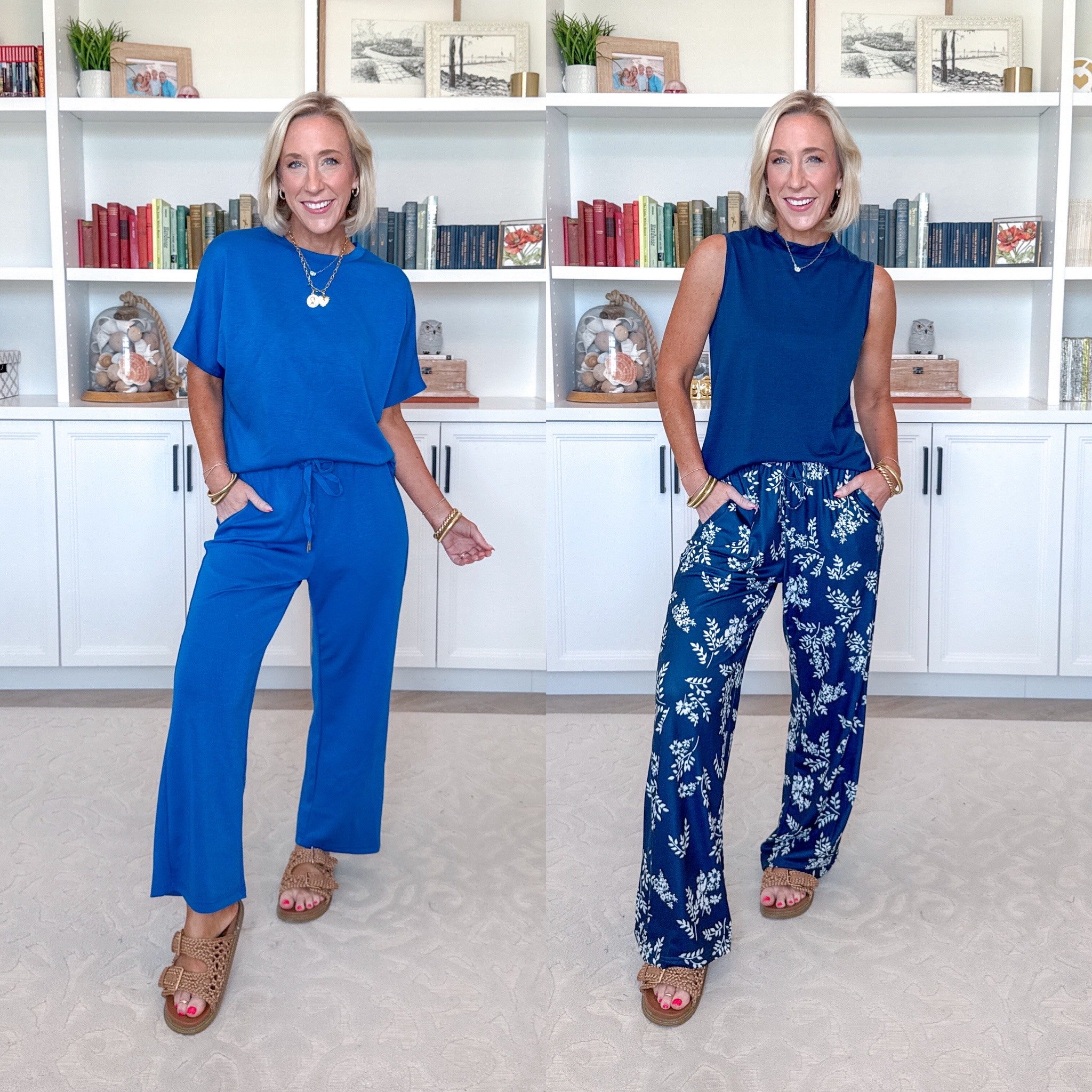 Amazon - new casual finds * Short Sleeve Wide Leg Crop Pants Lounge Set - size small. 14 colors. 1. Mock Neck & Wide Leg Pants Two Piece Set - size small. 11 colors. 

 

#LTKSeasonal #LTKOver40 #LTKSaleAlert