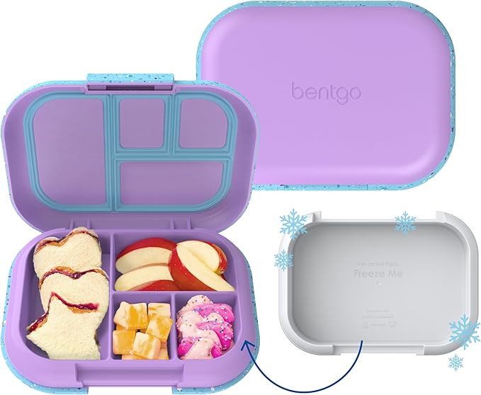 Bentgo Chill Kids Leak-Proof Lunch Box - 4-Compartment Bento Box with Built-In Ice Pack, 3.3 Cup ... | Amazon (US)
