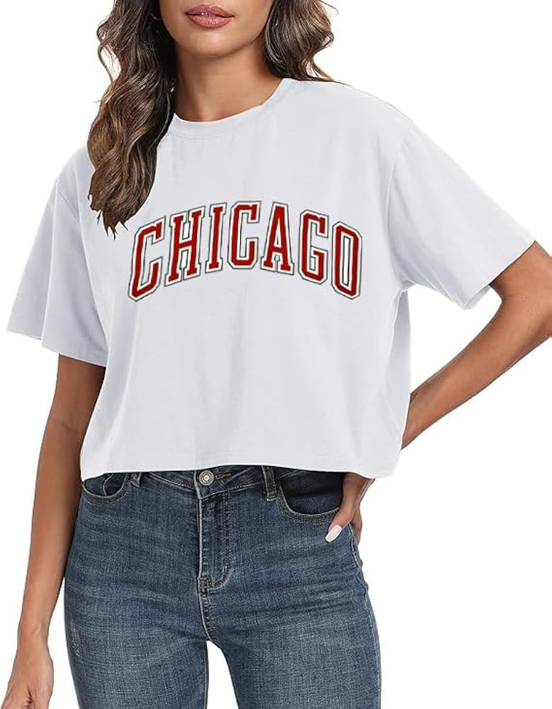 Sumtory Women Short Sleeve Boxy Cropped Tees Loose Fit Oversized T Shirts Crewneck Drop Shoulder ... | Amazon (US)