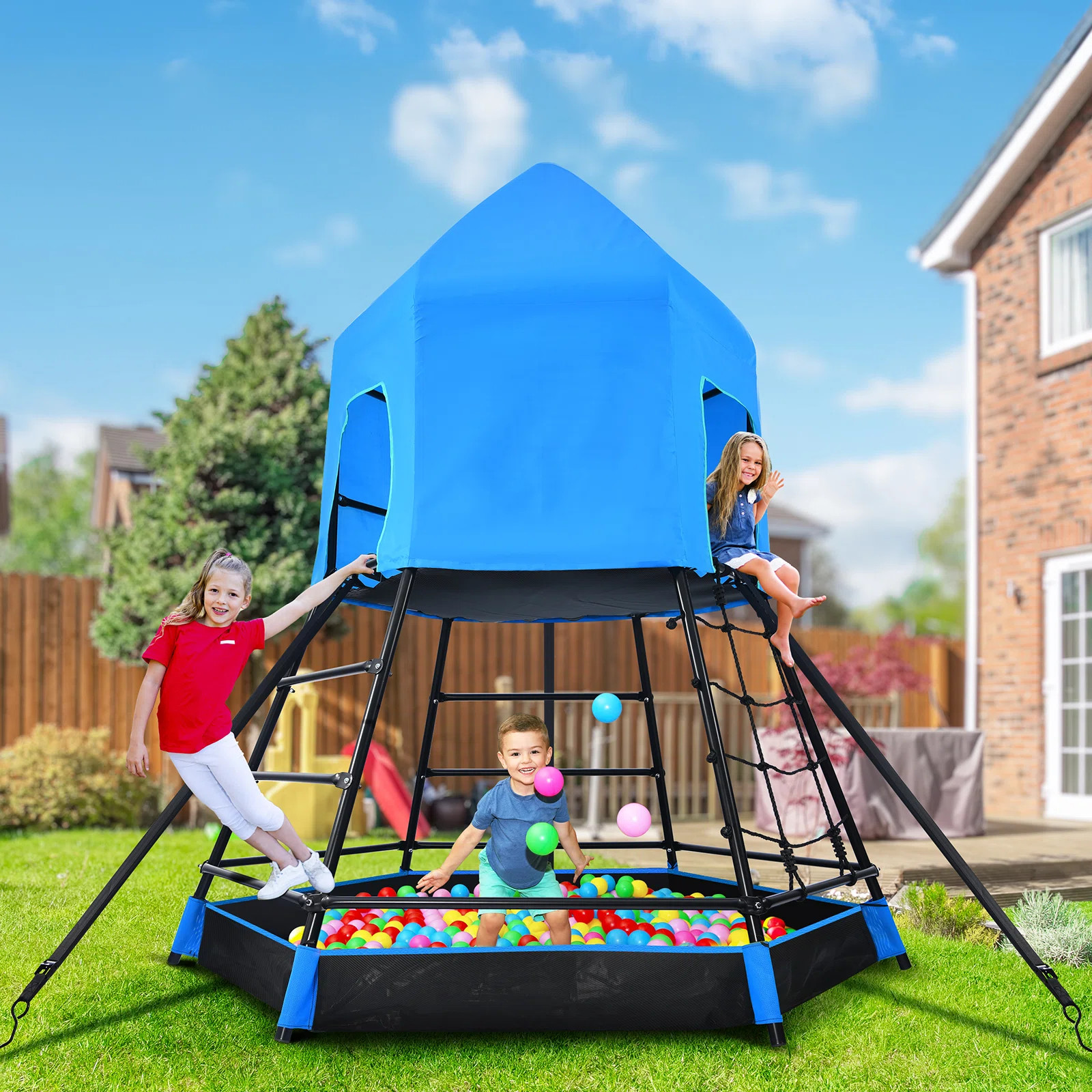 Jungle Gym Climbing Dome With Monkey Bars For Kids | Wayfair North America