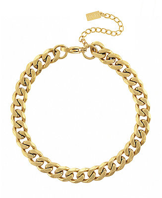 Gold-Tone Bold Non-Tarnish Curb Chain Anklet | Macy's