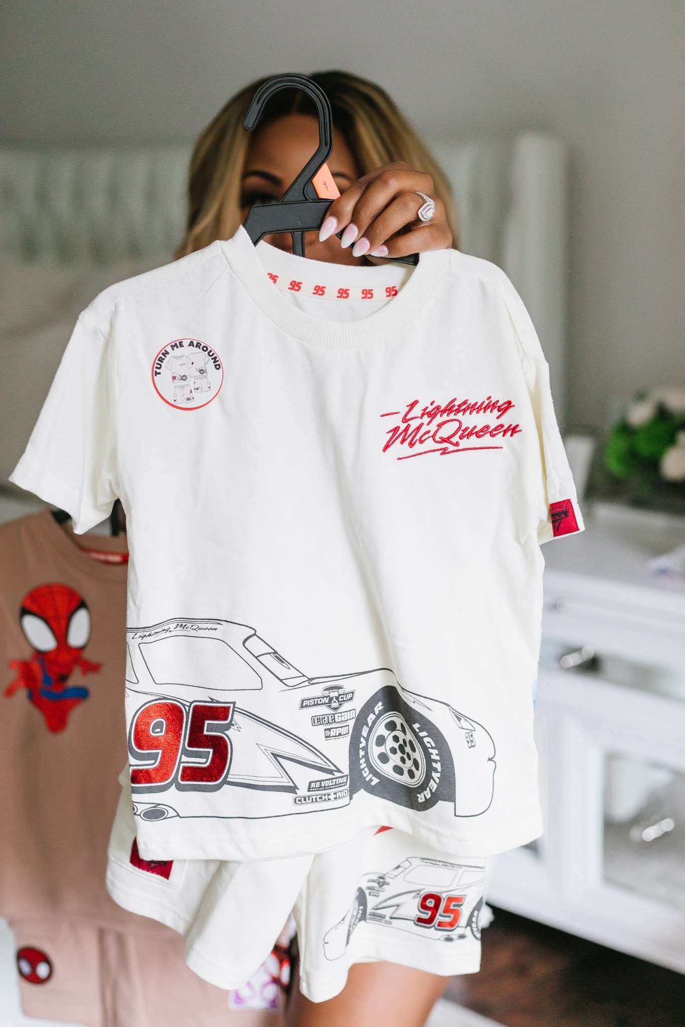 Lightning McQueen Set:
Speedin’ into style! 🏁 This Lightning McQueen set is perfect for your little Cars fan. Ezra would definitely approve!

Cars outfit // Lightning McQueen clothes // Walmart toddler find // Disney style // boy outfit
