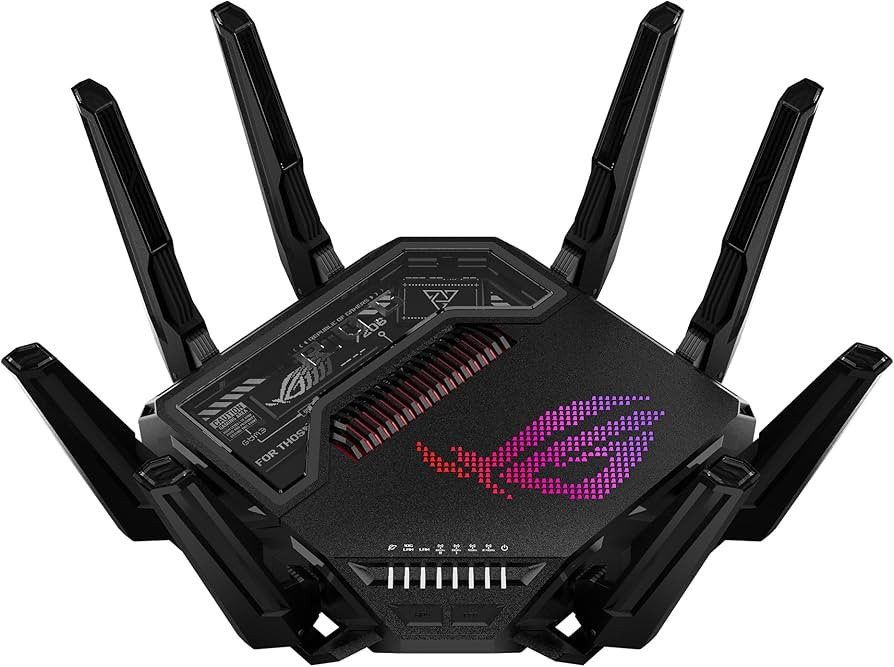 ASUS ROG Rapture GT-BE98 PRO First Quad-Band WiFi 7 Gaming Router supports 320MHz, Dual 10G Port,... | Amazon (US)