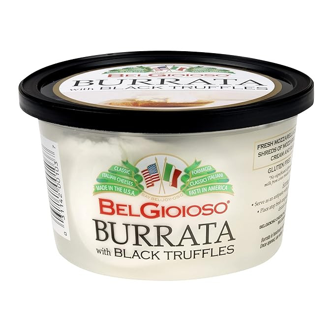 Belgioioso Burrata with Black Truffles, 8 oz | Amazon (US)