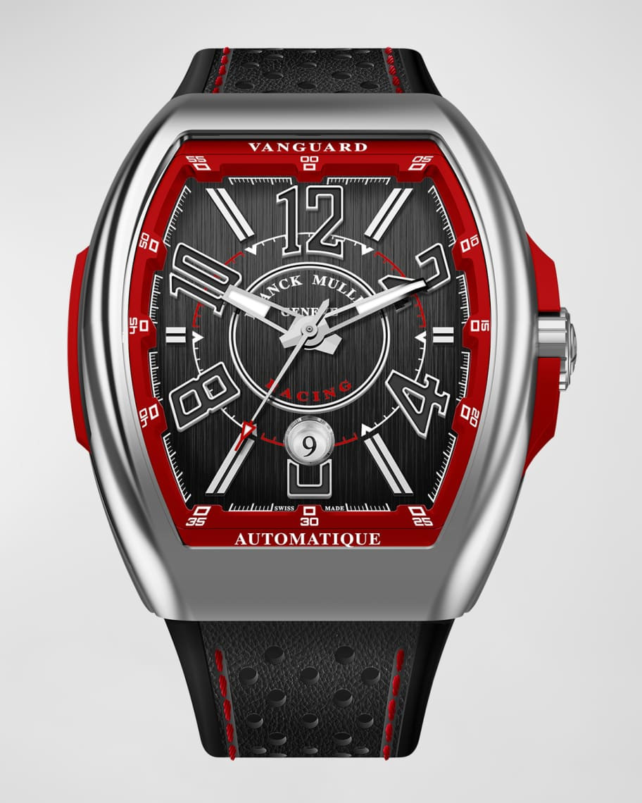 Franck Muller Men's Vanguard Racing Automatic Black and Red Accent Watch | Neiman Marcus