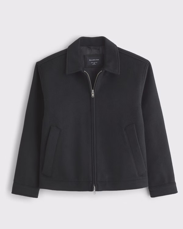 Wool-Blend Zip Jacket | Abercrombie & Fitch (US)