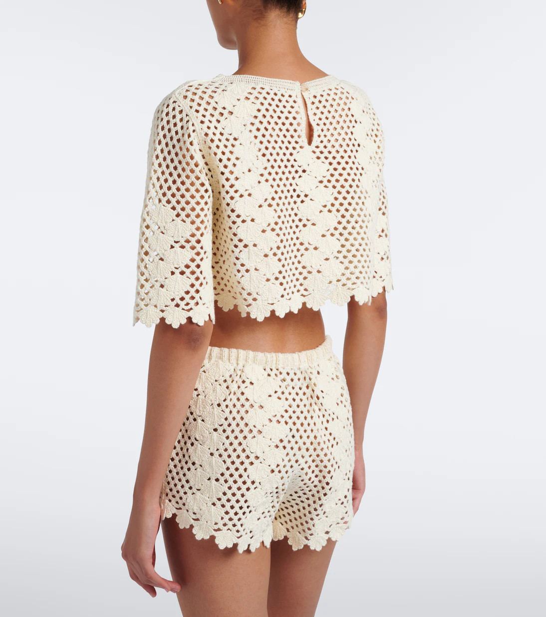 Saskia cropped crochet cotton top | Mytheresa (US/CA)