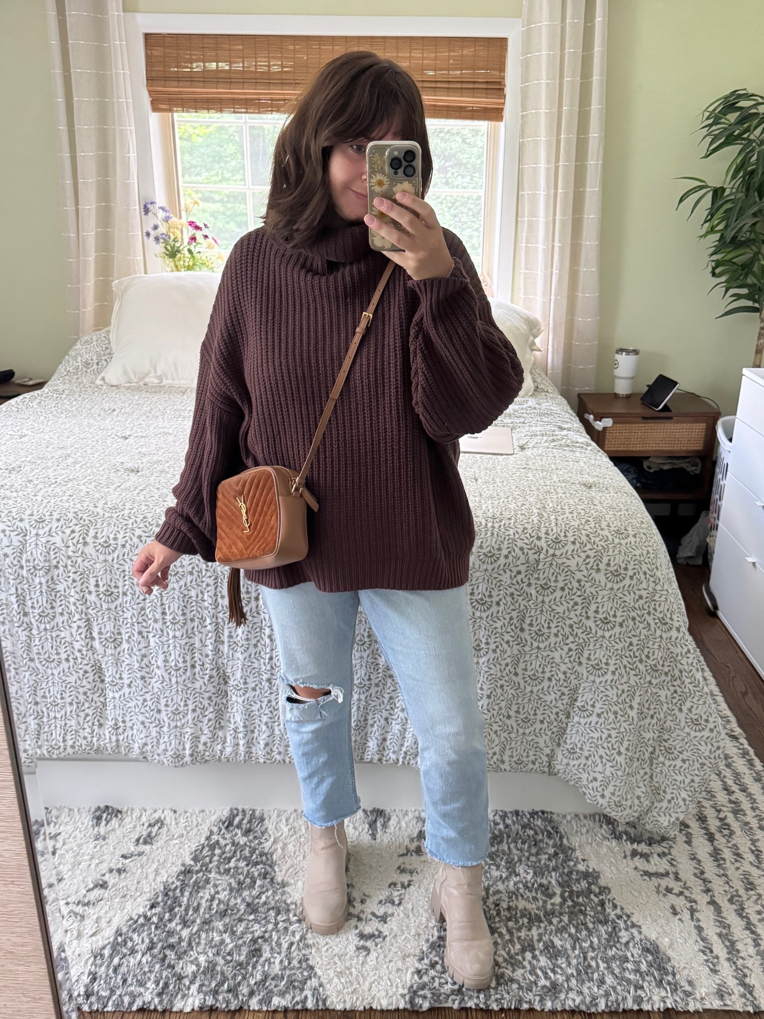 The most beautiful chocolate brown sweater 😍 it runs oversized. I wear a small and am typically a large. Currently apart of the Nordstrom anniversary sale!

#ltkfindsunder100 #ltkseasonal #ltksalealert

#LTKStyleTip #LTKMidsize