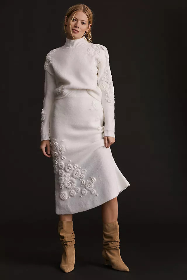 Floral Textured Sweater Skirt Set | Anthropologie (US)
