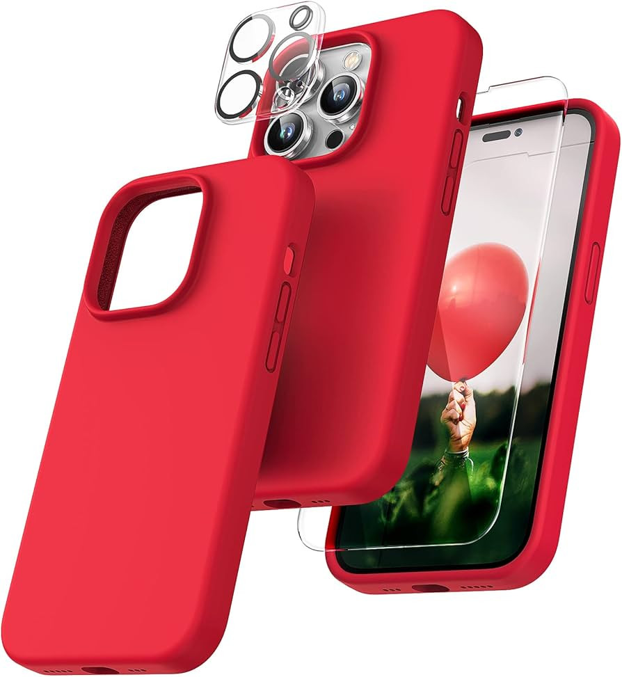 TOCOL [5 in 1 for iPhone 14 Pro Max Case, 2 Screen Protector + 2 Camera Lens Protector, Slim Liqu... | Amazon (US)