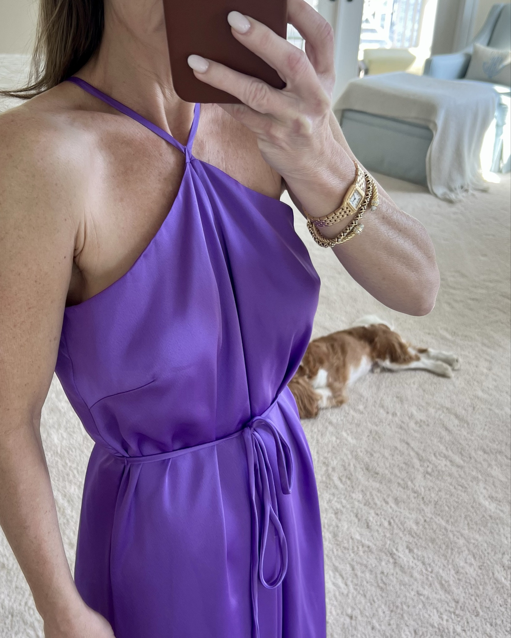 All dressed up and ready to go out for Valentine’s Day.

Ha ha ha! I’m kidding of course. We don’t go out on Valentine’s Day. I’ll be celebrating in comfy PJs, eating takeout in front of the TV with my cute hubby, Chris. BUT I do absolutely love this dress, and it is on sale for under $30 right now! For reference, I am 4’8” tall and did NOT have to have this hemmed. It’s absolutely perfect and beyond flattering!


#datenightoutfit #purpledress #springdress #petitedress 
