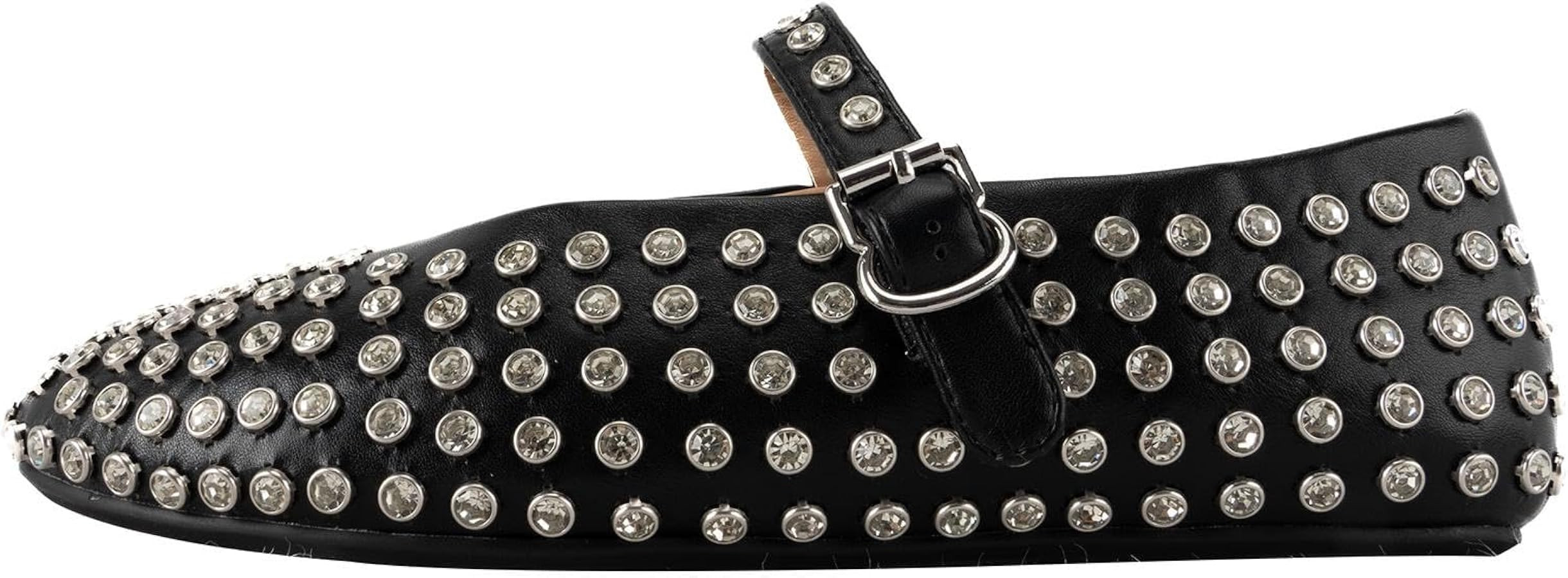Rhinestone Flats for Women Crystal Studded Mary Jane Ballet Flats Shoes Buckle Strap Sparkly Casu... | Amazon (US)