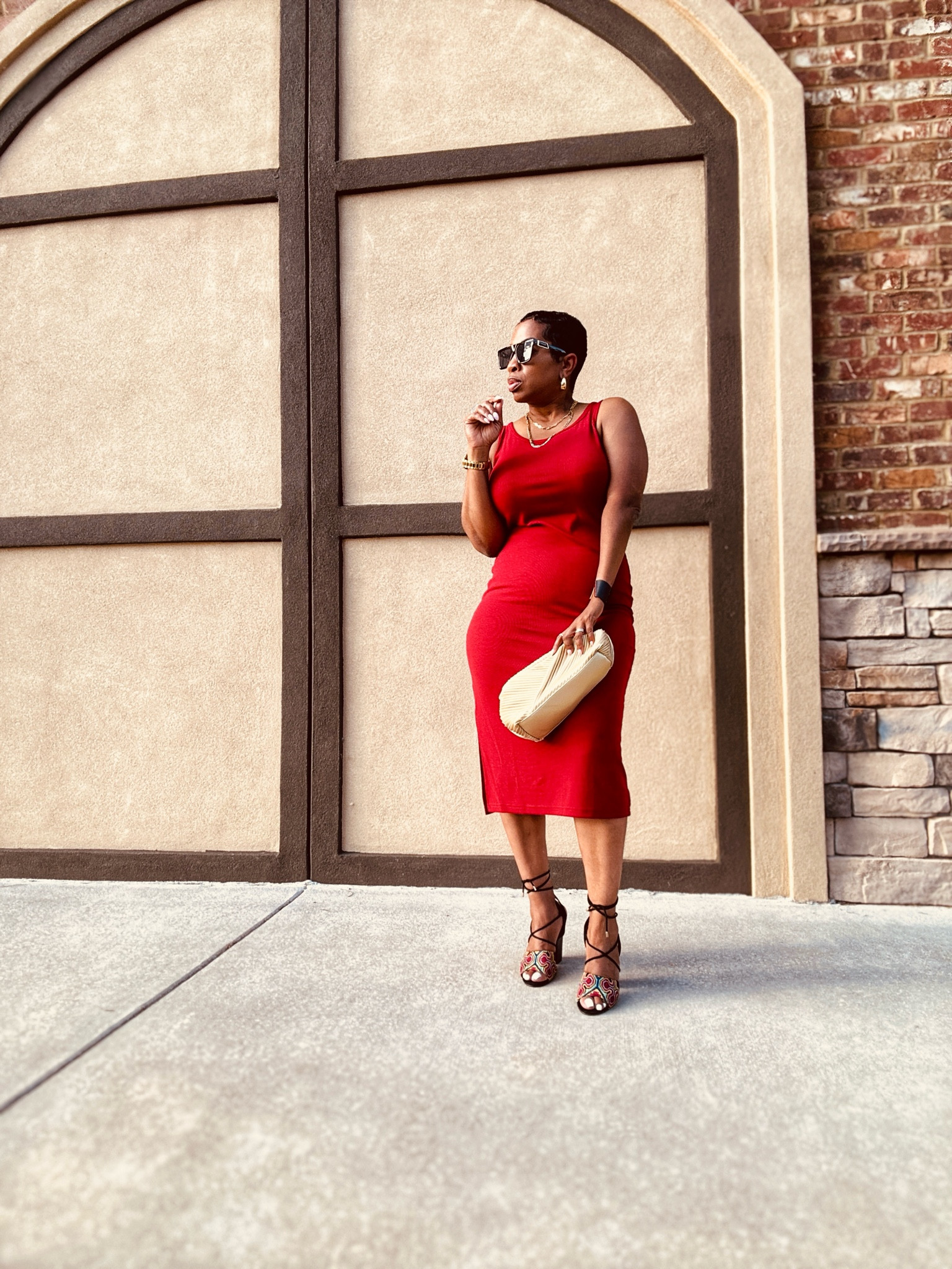 Scroll down to shop below.  This is a comfortable wear and stretchy material. Wearing a size large. Comes in several colors. Shoes are old from Macy’s back stage 

#LTKSeasonal #LTKStyleTip #LTKFindsUnder50