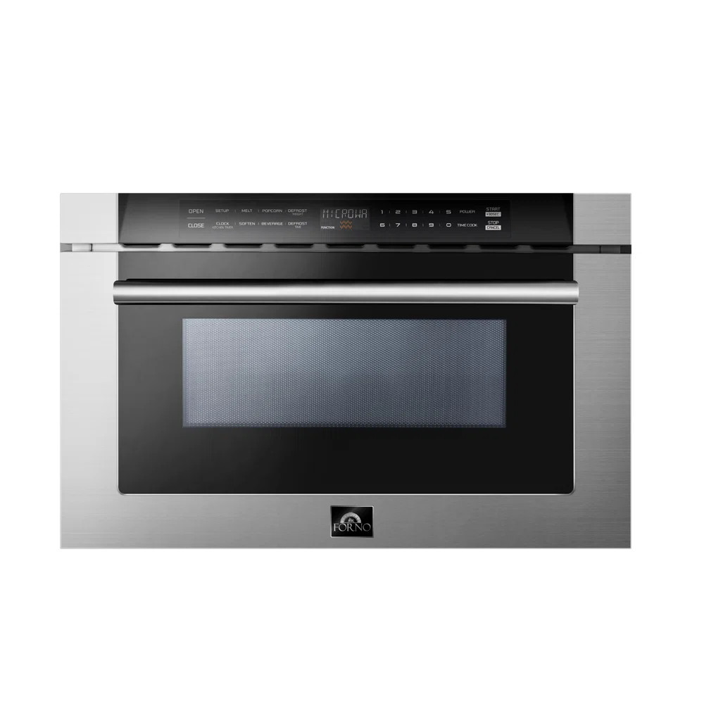 Forno Capoliveri 24-Inch Microwave Drawer, Stainless Steel, 1.2 cu.ft, 1000 Watts, Built-In, 11 P... | Wayfair North America