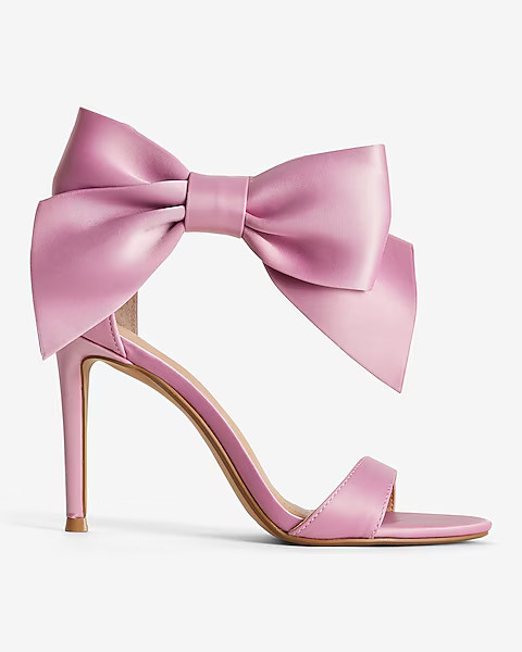 Ankle Bow Heeled Sandals | Express