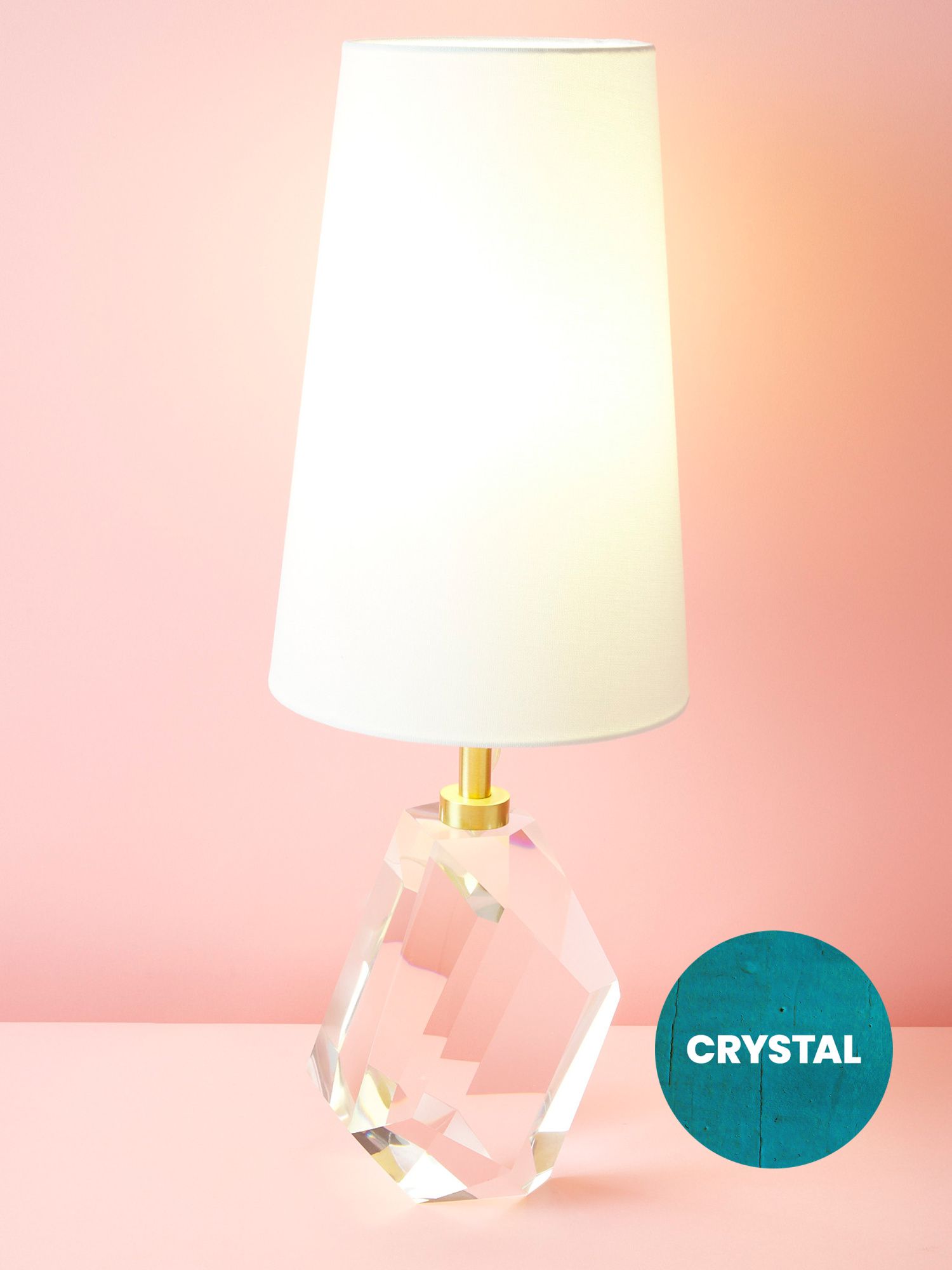 22in Crystal Geometric Table Lamp | HomeGoods