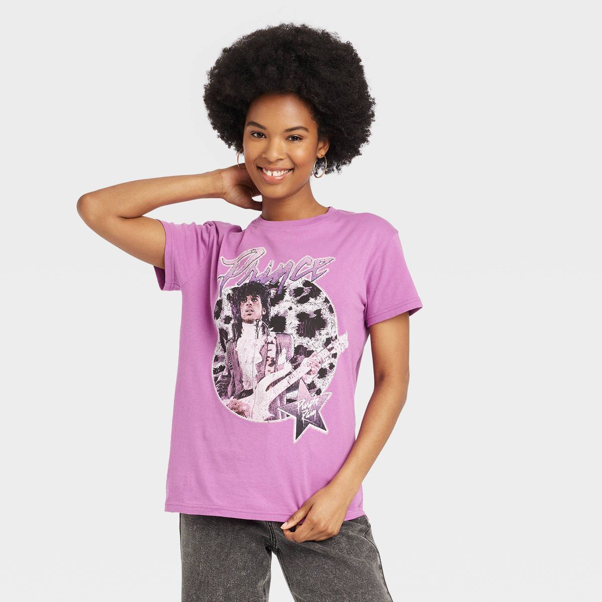 Women's Prince Short Sleeve Graphic T-Shirt - Purple | Target