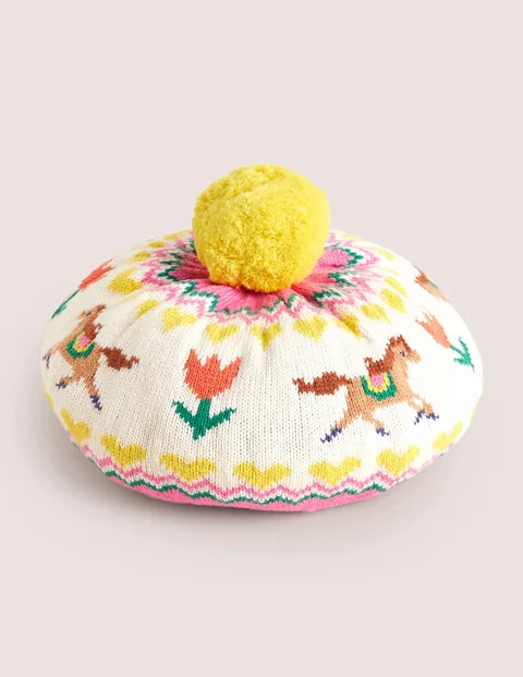 Fair Isle Beret - Pink Horse | Boden (US)